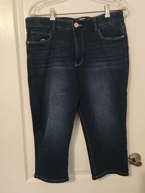 Angels Dark Navy Capri Jeans
